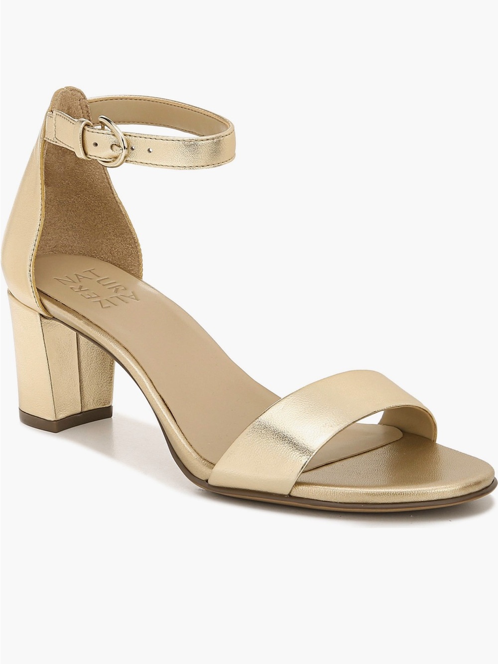Naturalizer True Colors Vera Ankle Strap Sandal Dark Gold Leather 8.5